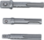 Conjunto de adaptadores | SDS - quadrado externo 6,3 mm (1/4"), 10 mm (3/8"), 12,5 mm (1/2") | 3 peças