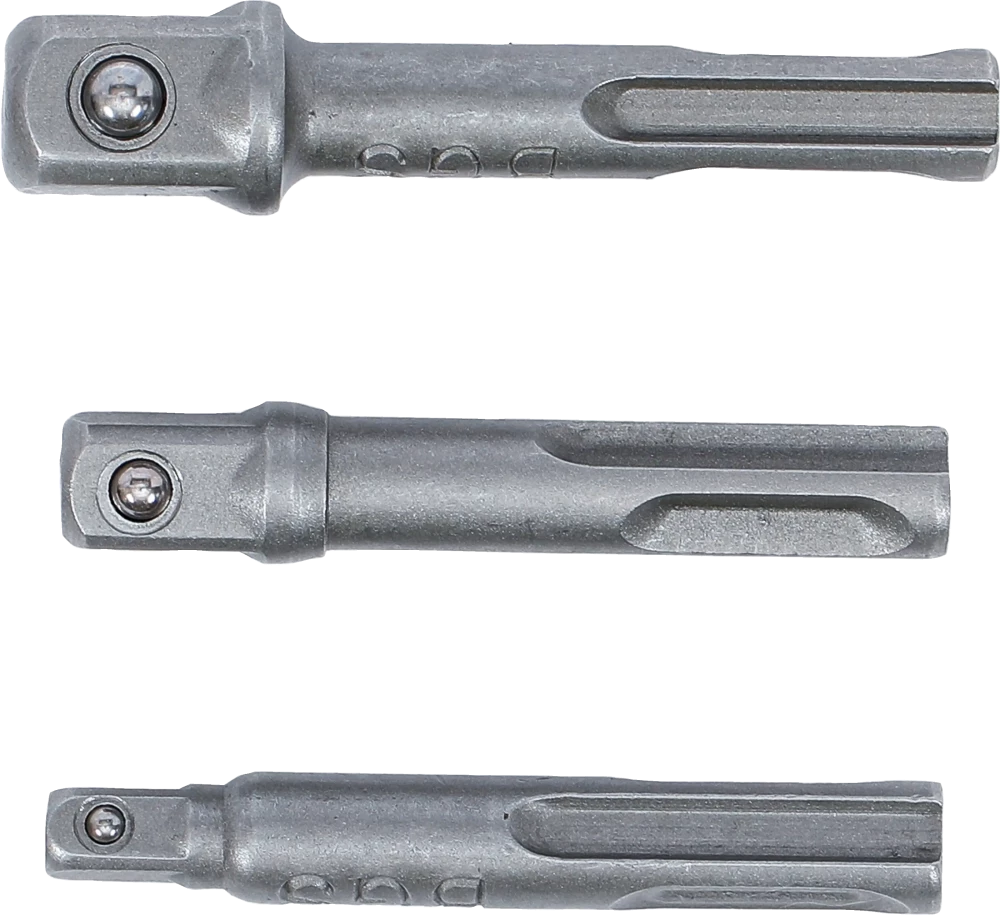 Conjunto de adaptadores | SDS - quadrado externo 6,3 mm (1/4"), 10 mm (3/8"), 12,5 mm (1/2") | 3 peças