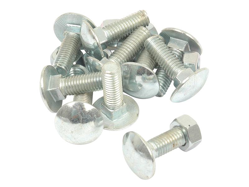 Parafuso c/porca para carroçarias, Tamanho: M8x25mm (DIN 601/934) (S.8244)