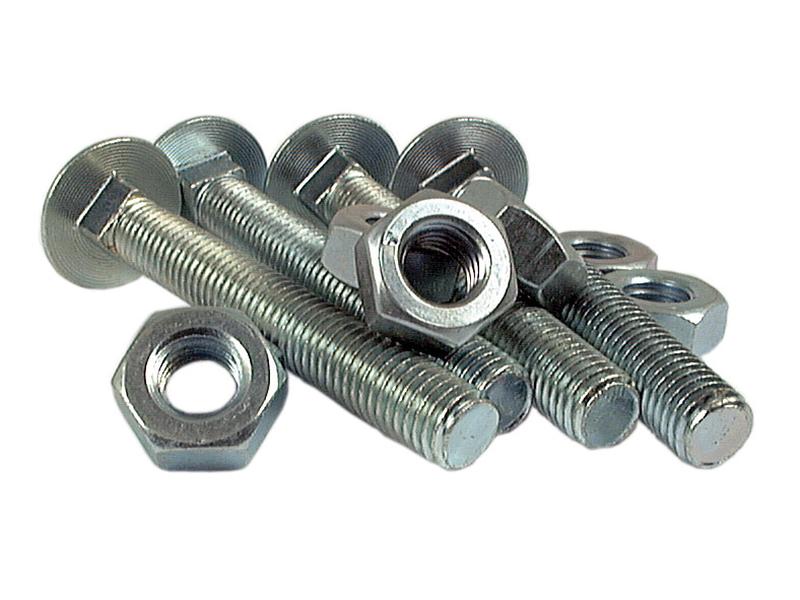 Parafuso c/porca para carroçarias, Tamanho: M10x75mm (DIN 603/934) (S.8275)