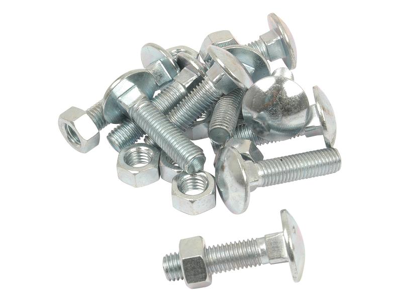 Parafuso c/porca para carroçarias, Tamanho: M12x50mm (DIN 601/934) (S.8299)