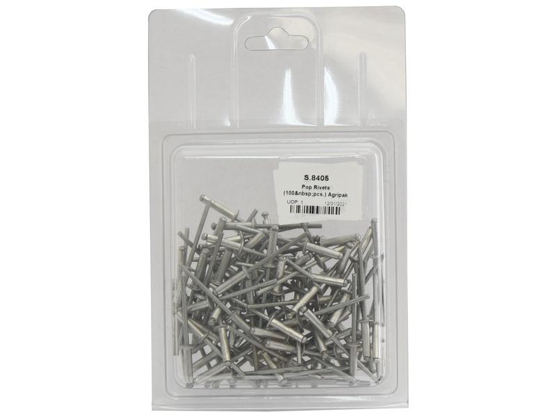 Agripak 100 un. Rebites POP 4 x 15mm (S.8405)