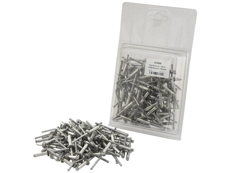 Agripak 100 un. Rebites POP 4.8 x 19mm (S.8408)