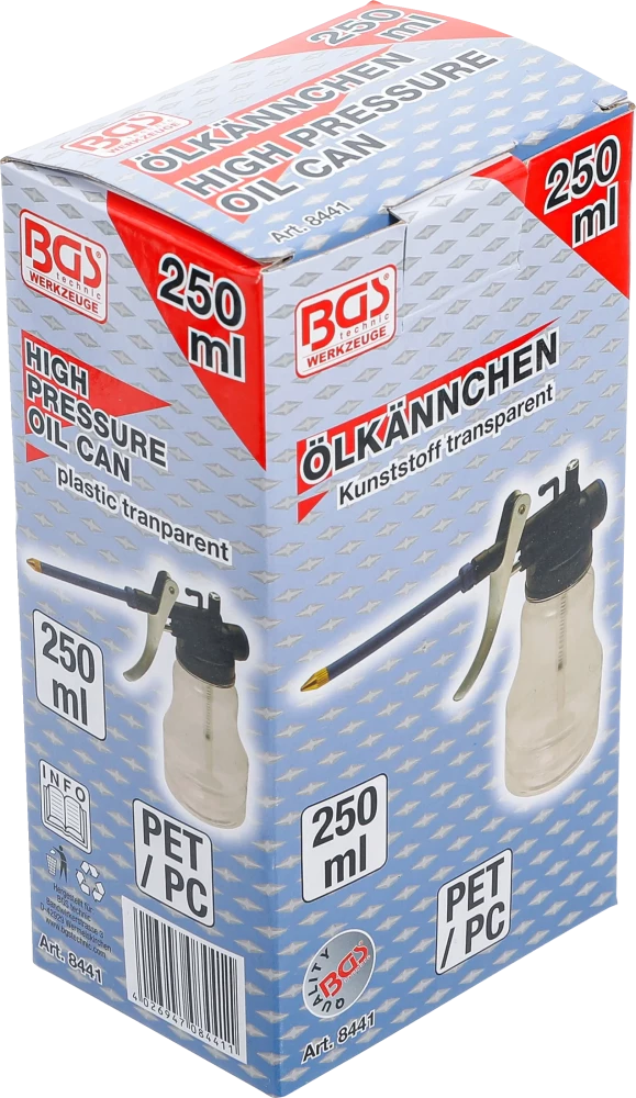 Recipiente para óleo de plástico | 250 ml
