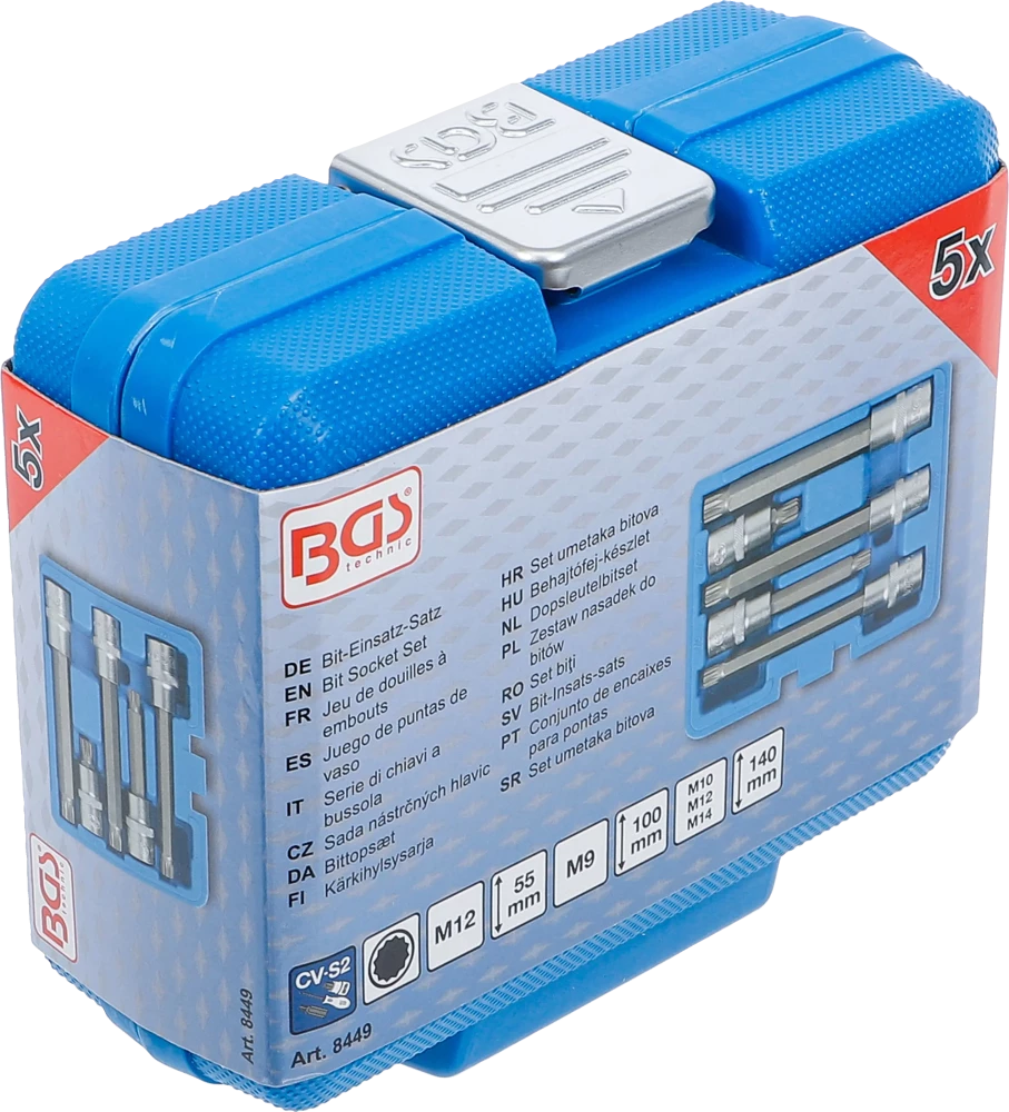 Conjunto de Encaixes para Pontas XZN | 1/2" | Veios de Transmissão | 5 peças