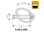 Balde grande 500 un. Cavilha de mola 8mm x 44.5mm (S.8480)