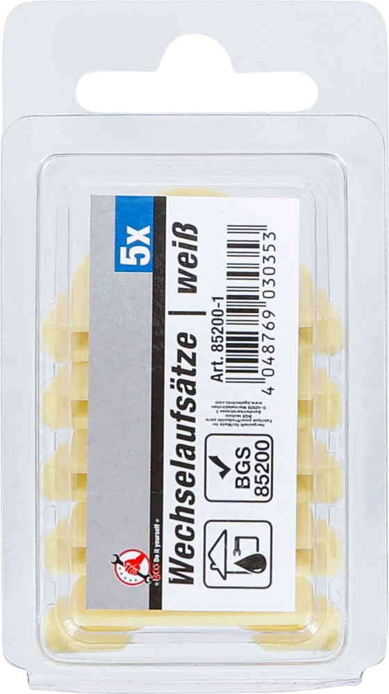 Encaixes intercambiáveis | branco | para BGS 85200 | 5 peças