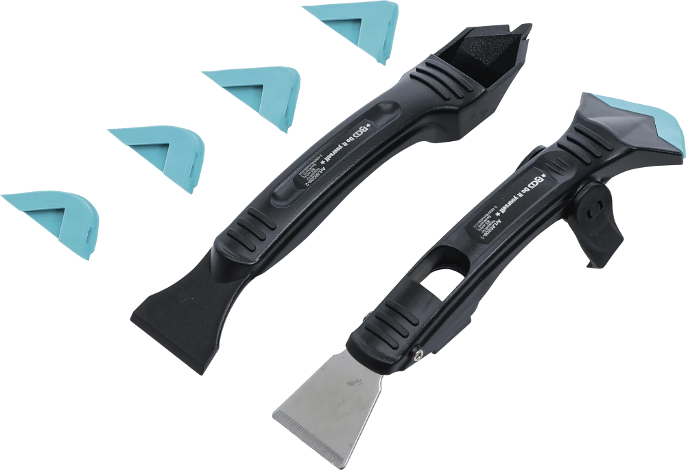 Conjunto raspador de juntas de silicone e espátula | 7 peças
