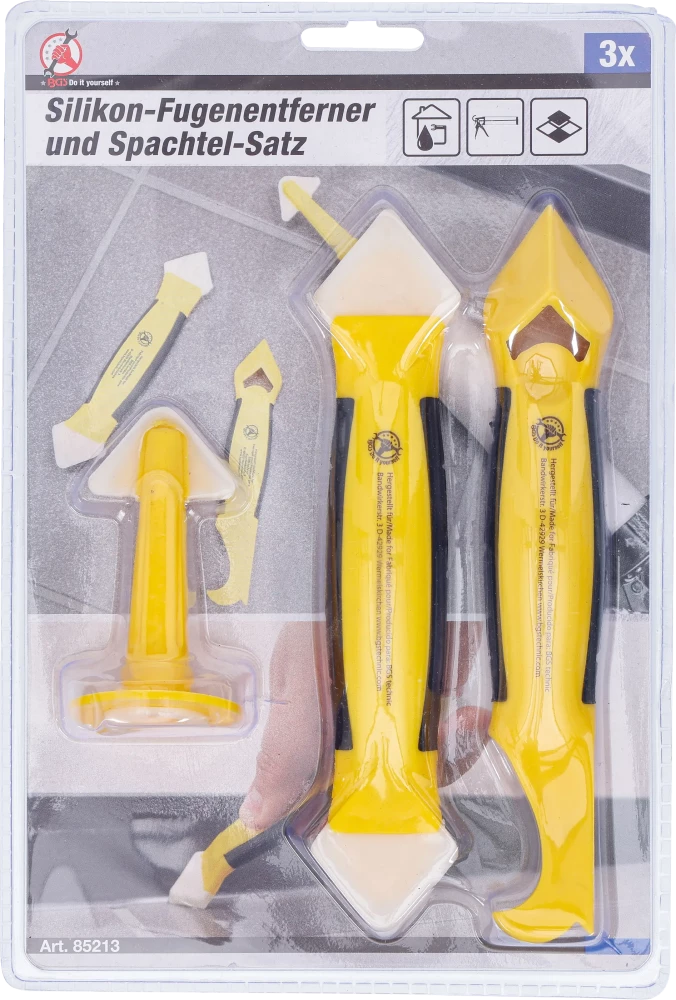 Raspador de juntas de silicone e conjunto de espátulas | 3 peças