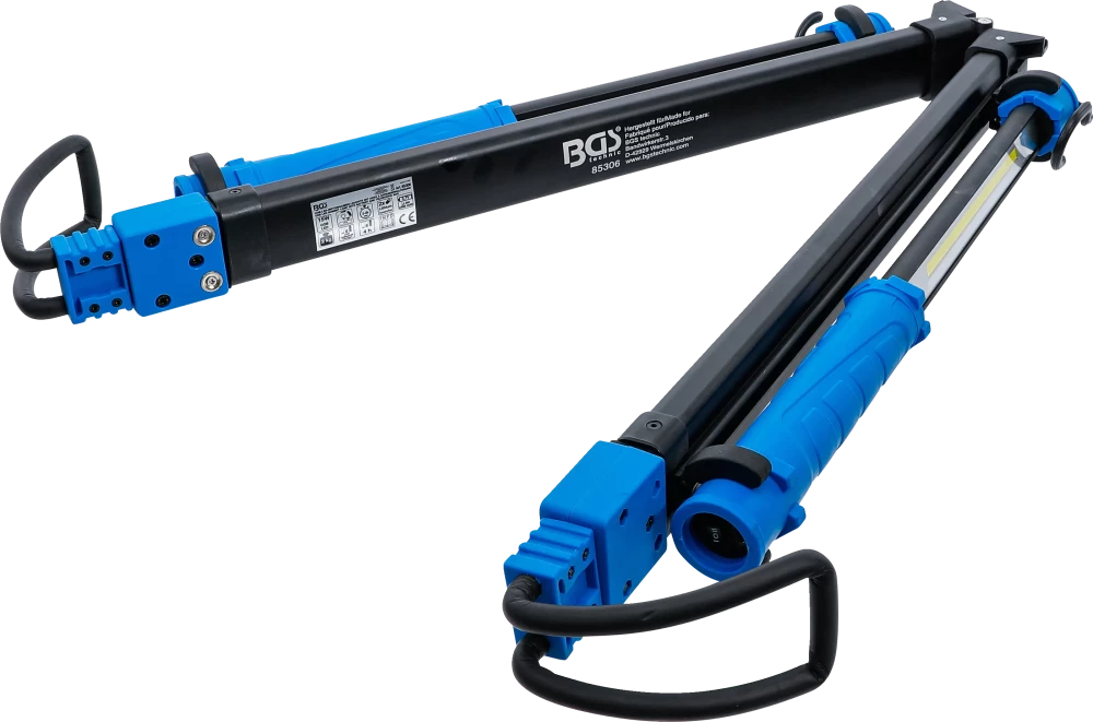 Luz LED COB para capô com bateria e suporte extensível | 2 lanternas manuais de trabalho LED COB