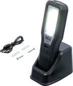 Lanterna de trabalho LED COB | articulada | com estação de carregamento