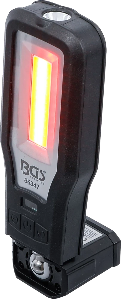 Lanterna de trabalho LED COB | articulada | com estação de carregamento
