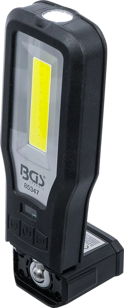 Lanterna de trabalho LED COB | articulada | com estação de carregamento