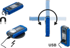 Luz de oficina LED COB com íman e gancho | articulada | com função de carga indutiva