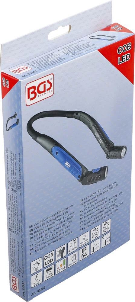 Lanterna de pescoço para oficina LED COB