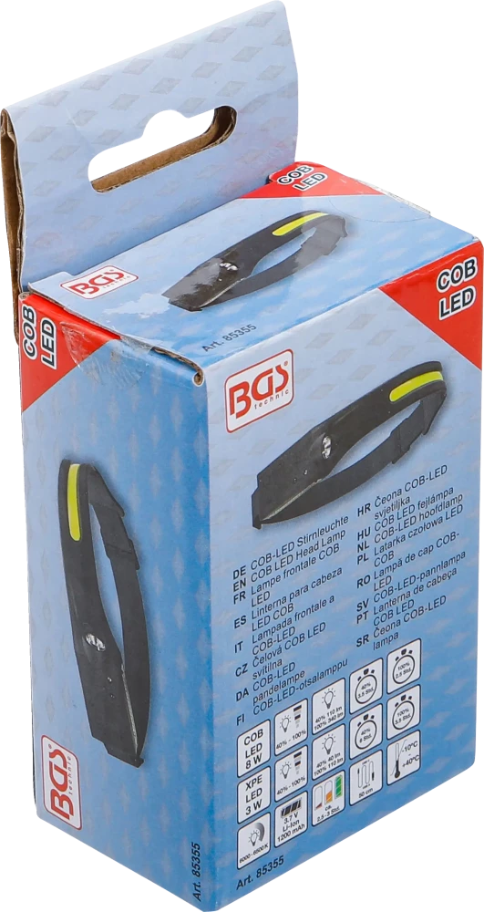 Lanterna de cabeça COB LED | com sensor de movimento