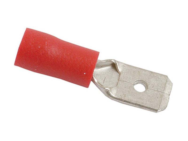 Terminal, Aperto Standard - Macho, 6.3mm, Vermelho (0.5 - 1.5mm) (S.8539)