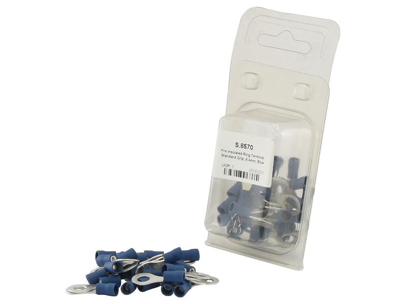 Agripak 25 un. Terminal, 6.4mm, Azul (S.8570)