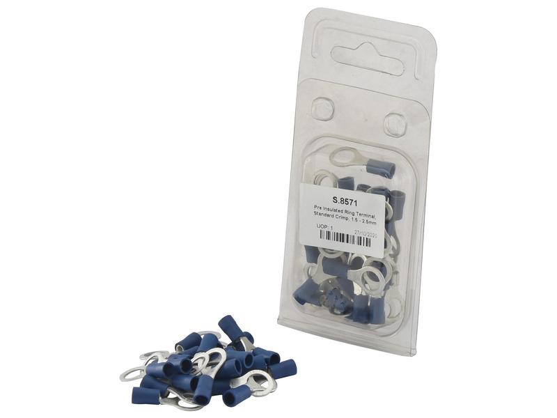 Agripak 25 un. Terminal, 8.4mm, Azul (S.8571)