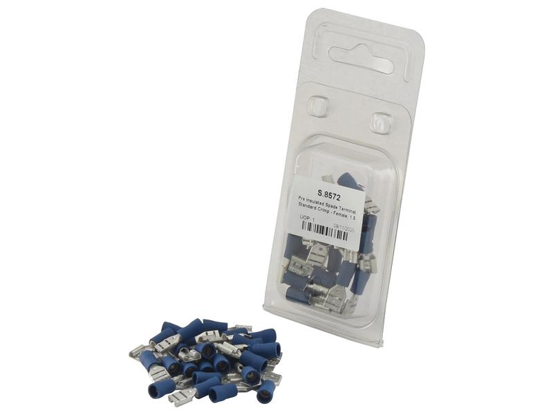 Agripak 25 un. Terminal 6.3mm, Azul (S.8572)