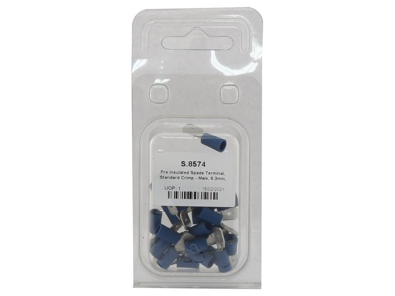 Agripak 25 un. Terminal 6.3mm, Azul (S.8574)