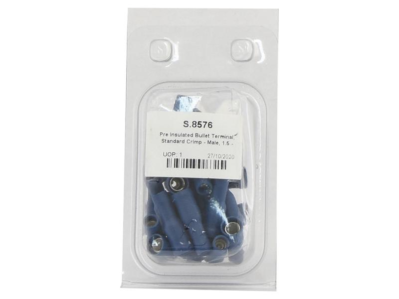 Agripak 25 un. Term. pré-isolado - Macho, 5.0mm, Azul (S.8576)