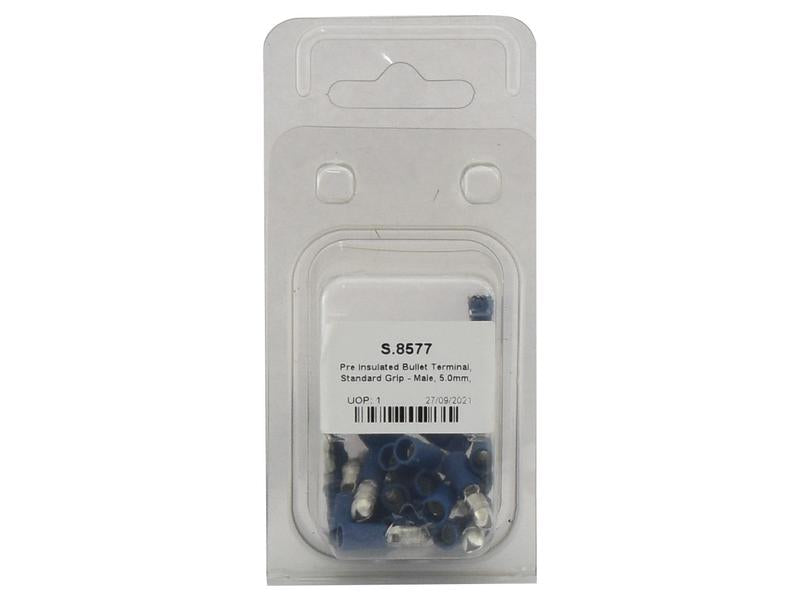 Agripak 25 un. Term. pré-isolado - Macho, 5.0mm, Azul (S.8577)