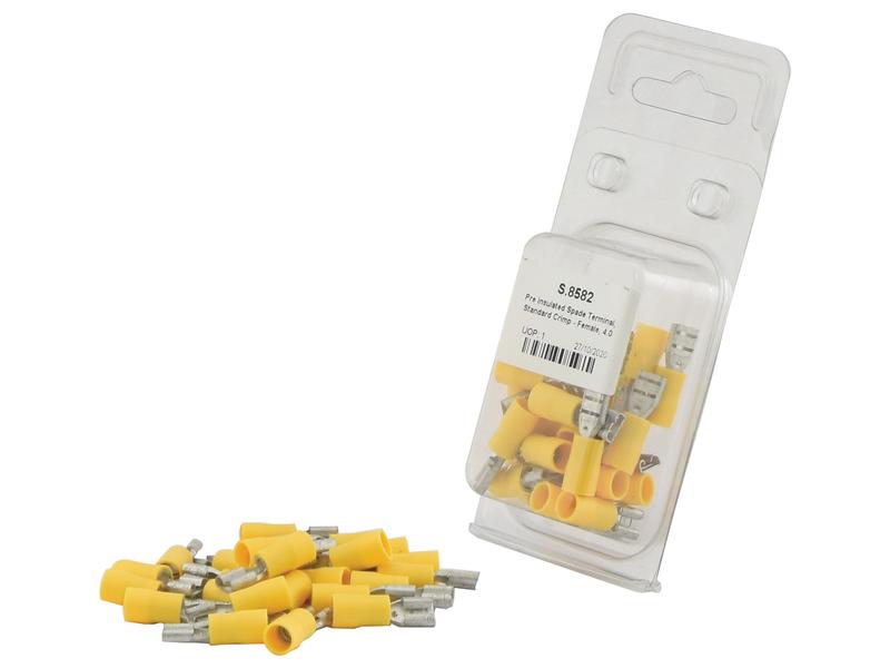 Agripak 25 un. Terminal 6.3mm, Amarela (S.8582)