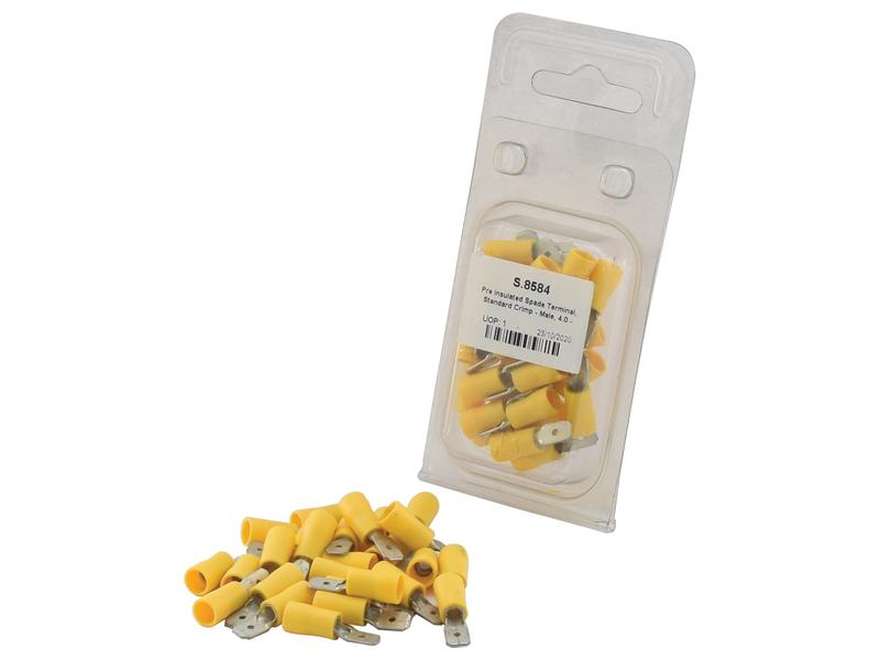 Agripak 25 un. Terminal 6.3mm, Amarela (S.8584)