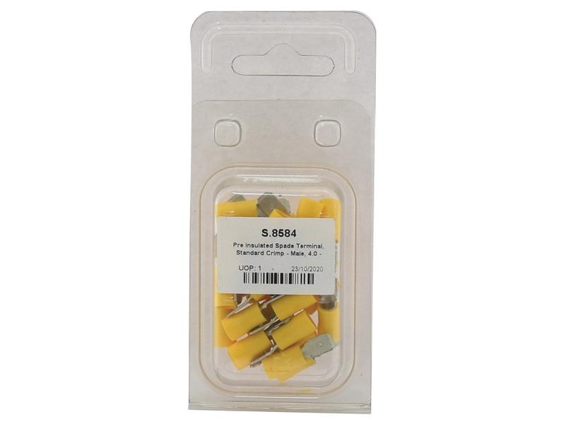 Agripak 25 un. Terminal 6.3mm, Amarela (S.8584)