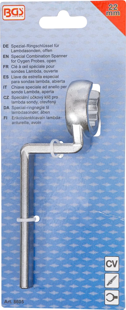 Chave anular especial para sensores Lambda, aberta | 22 mm