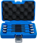 Conjunto de Encaixes Torx Cabeça Esférica | 1/4" | T10 - T40 | 7 peças