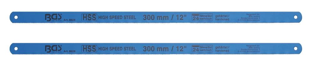Lâminas de serra de metal | HSS flexíveis | 13 x 300 mm | 2 peças