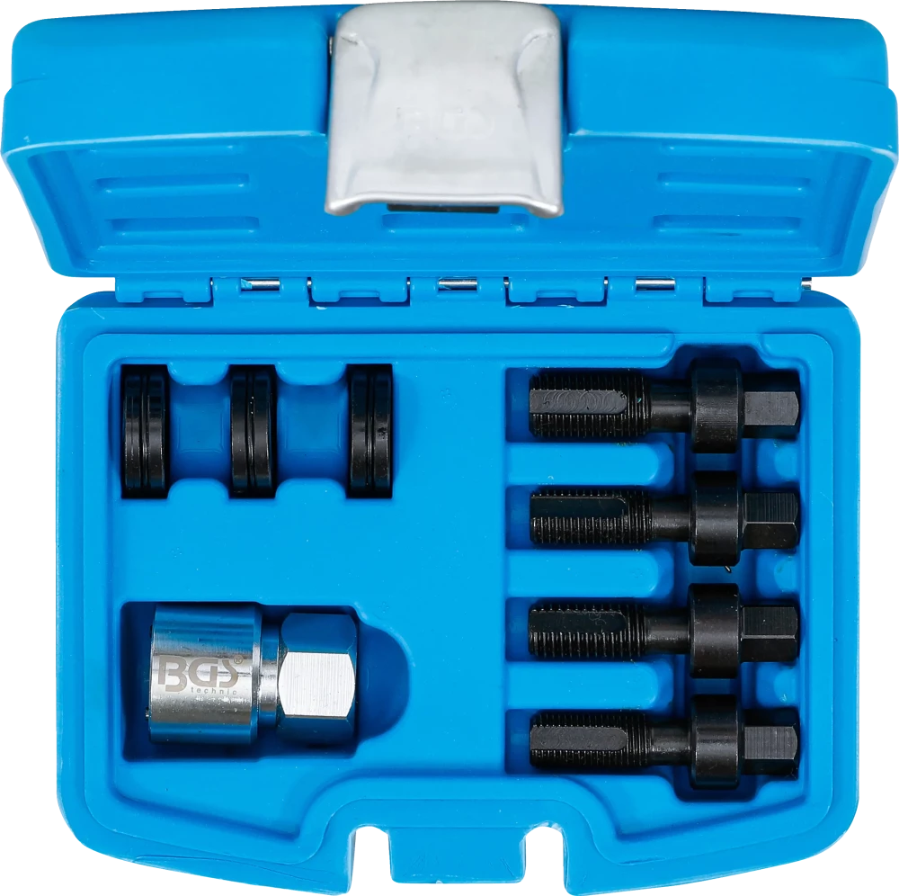 Kit de reparação de roscas para pernos de roda e porcas de roda | M12 e M14 | 8 peças
