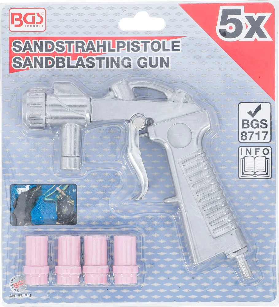 Pistola de jato de areia de substituição para BGS 8717
