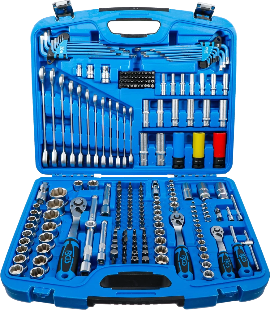 Conjunto de Chaves de Caixa Super Lock 1/4"+3/8"+1/2" | 218 Peças