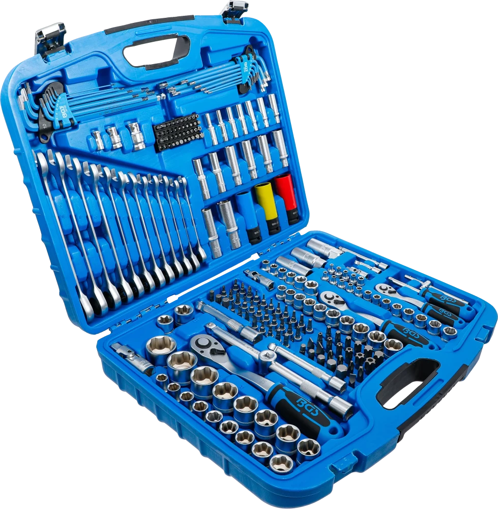 Conjunto de Chaves de Caixa Super Lock 1/4"+3/8"+1/2" | 218 Peças