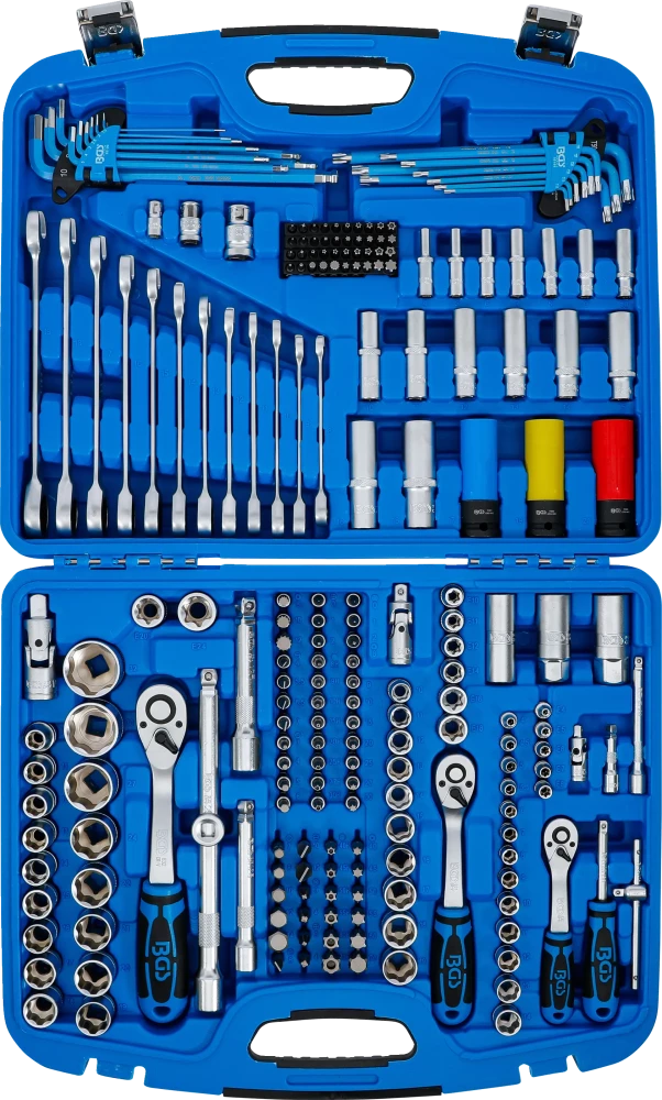 Conjunto de Chaves de Caixa Super Lock 1/4"+3/8"+1/2" | 218 Peças