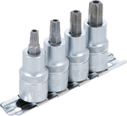 Conjunto de Encaixes Torx com Furo | 1/2" | T40 - T55 | 4 peças