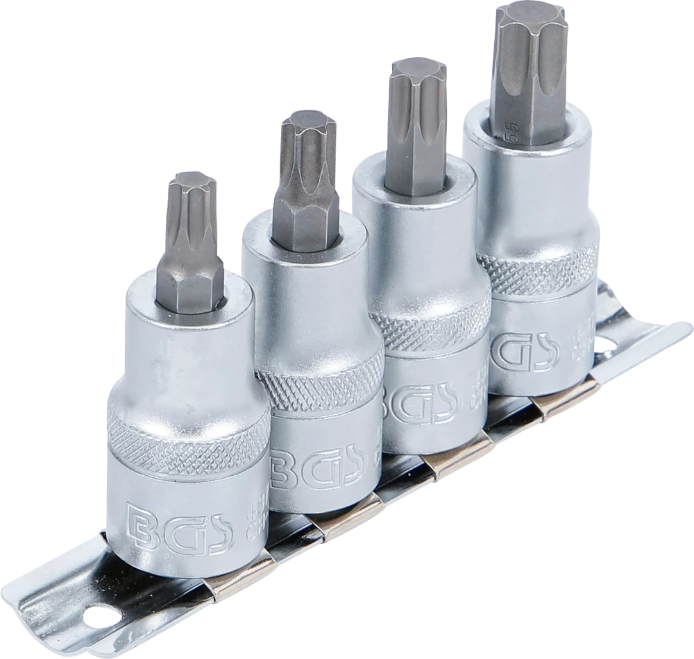 Conjunto de Encaixes Torx | 1/2" | T40 - T55 | 4 peças