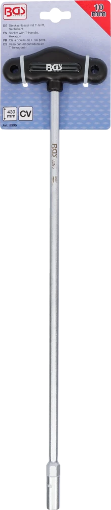 Chave de caixa com cabo em T, sextavado | Comprimento 430 mm | 10 mm