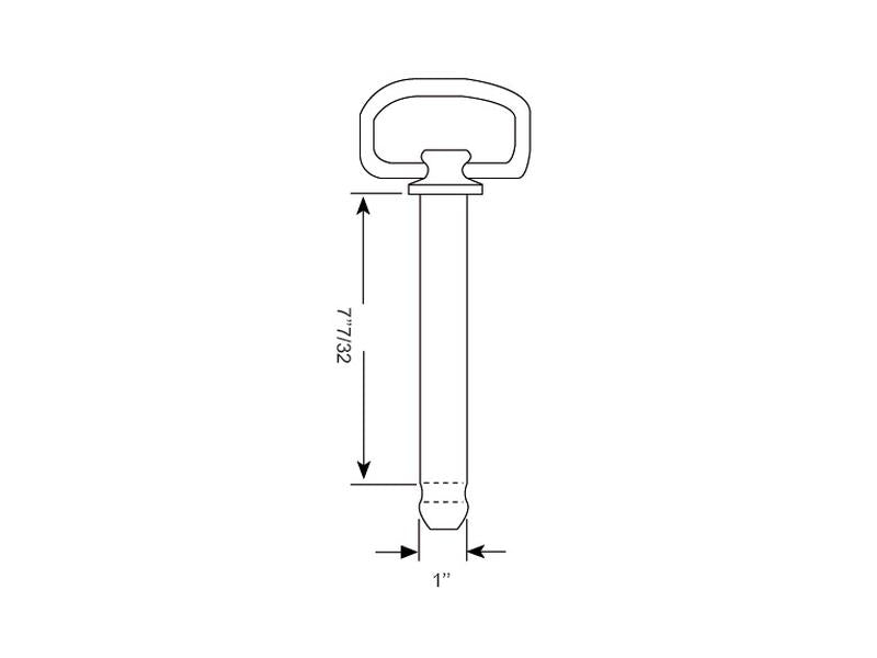 Cavilha de Engate com corrente 25x183mm (S.900432)