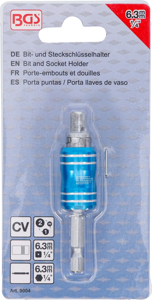 Suporte de pontas e chaves de caixa | Saída de quadrado externo, sextavado interno 6,3 mm (1/4") | 85 mm