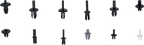 Sortido de clipes de fixação para automóveis para VW, Audi, Volvo, Chrysler, Ford, Mercedes-Benz | 350 peças