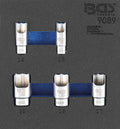 Inserção para carrinho de ferramentas 1/6: Conjunto de chaves hexagonais de boca aberta | 10 - 19 mm | 10 mm (3/8") | 11 peças