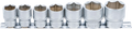 Conjunto de encaixes para chave de caixa, sextavados | Entrada de quadrado interno de 12,5 mm (1/2") | 20 - 32 mm | 7 peças