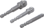 Conjunto de adaptadores basculantes para perfuradoras | Entrada de sextavado externo 6,3 mm (1/4") | 3 peças