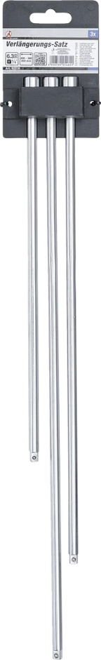 Conjunto de extensões | 6,3 mm (1/4") | 300 / 380 / 450 mm | 3 peças
