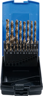 Conjunto de brocas helicoidais | HSS-G M35 aço cobalto | 1 - 10 mm | 19 peças