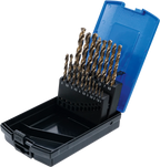 Conjunto de brocas helicoidais | HSS-G M35 aço cobalto | 1 - 10 mm | 19 peças